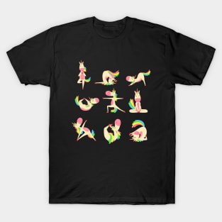 Unicorn Yoga Poses Funny Meditation Yogi T-Shirt